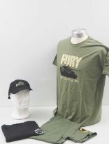 WAR: A group of 4 crew clothing items comprising: BAND OF BROTHERS (T-Shirt, Black, L, Studio/