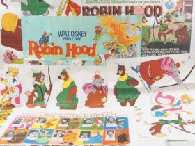 WALT DISNEY: ROBIN HOOD - A group of UK Quad film posters comprising 5 x first release (1973) UK