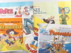 WALT DISNEY: A group of 6 UK Quad film posters for classic Disney films comprising: BASIL THE