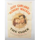 THE CLOCK (1945) Judy Garland and Robert Walker artwork on the original US one sheet movie poster