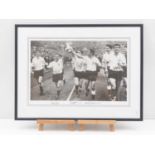 FOOTBALL: TOTTENHAM HOTSPUR 1962 FA CUP - framed and glazed black/white photograph (1962) signed