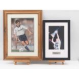 TOTTENHAM HOTSPUR - OSSIE ARDILES - signed photograph - framed and glazed together with DAVID GINOLA