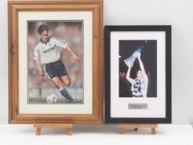 TOTTENHAM HOTSPUR - OSSIE ARDILES - signed photograph - framed and glazed together with DAVID GINOLA