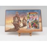 MARVEL: JOHN CARTER WARLORD OF MARS - mounted comic - signed by Stan Lee, Marv Wolfman and Gaspar