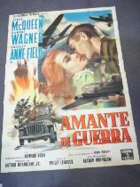 THE WAR LOVER (1962) (Amante di Guerra) - Italian 4-fogli - Angelo Cesselon artowk of Steve