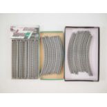 A large quantity of unboxed KATO N gauge track including straights and curves together with boxed