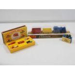 A DINKY 784 Goods Train Set together with a reproduction MATCHBOX Set and Land Rover - VG/E in G/