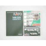 A group of KATO N gauge Japanese outline E231 series multiple unit train and coach packs