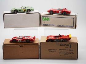 A group of 1:43 scale hand built resin models by BAM, TEAM T, M.P.A and MIDLAND RACING - all Ferrari