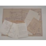 GENERAL MILLS/AIRFIX/PALITOY ARCHIVE: A group of 5 x AIRFIX technical drawings (with hand written