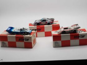 A group of 1:43 scale hand built resin models by STARTER - all 1970s/80s Le Mans and Can Am Race