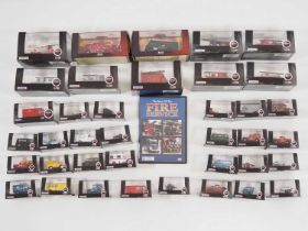 A group of OXFORD DIECAST and ATLAS 1:76 scale (OO gauge) Fire and Emergency service vehicles in