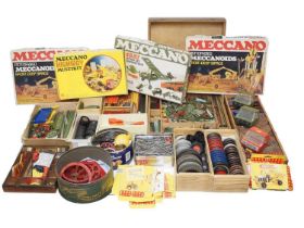 A very large quantity of mixed MECCANO items including unboxed components and some empty kit