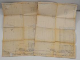 GENERAL MILLS/AIRFIX/PALITOY ARCHIVE: A group of technical drawings for the tailplane of the