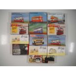 A large group of 1:72 and 1:76 scale plastic mainly model tram kits - VG contents not checked,