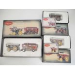 A group of CORGI 'Vintage Glory of Steam' 1:50 scale diecast models comprising 3x Fowler Showman's