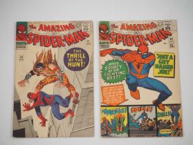 AMAZING SPIDER-MAN #34 & 38 (2 in Lot) - (1966 - MARVEL - US & UK Price Variant) - Includes the