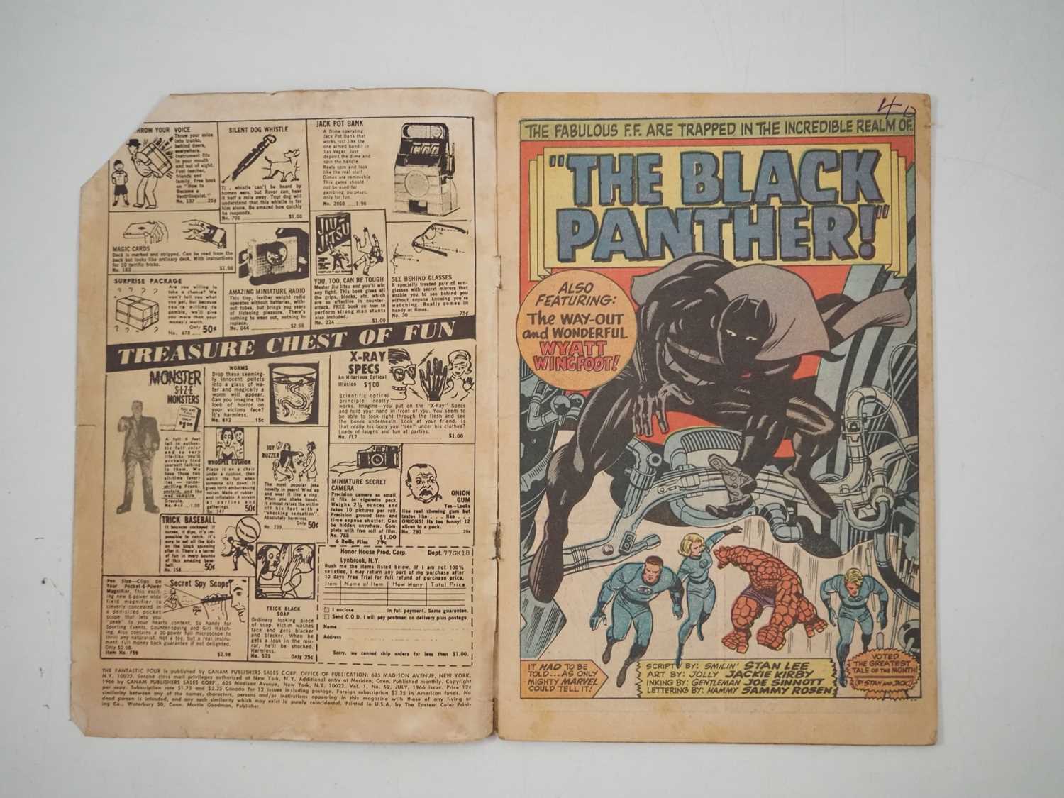 FANTASTIC FOUR #52 (1966 - MARVEL - UK Price Variant) - First appearance of Black Panther (one of - Bild 2 aus 24