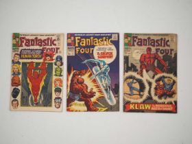 FANTASTIC FOUR #54, 55, 56 (3 in Lot) - (1966 - MARVEL - US & UK Price Variant) - Includes the third