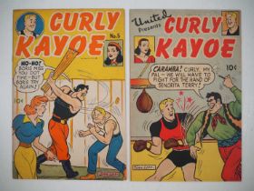 CURLY KAYOE #5 & UNITED PRESENTS CURLY KAYOE (2 in Lot) - (1946/1948 - UNITED FEATURES) - DAVIS