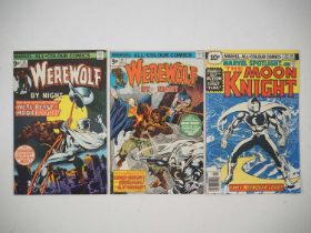 WEREWOLF BY NIGHT #33, 37 + MARVEL SPOTLIGHT #28 (3 in Lot) - (1975/1976 - MARVEL - UK Price