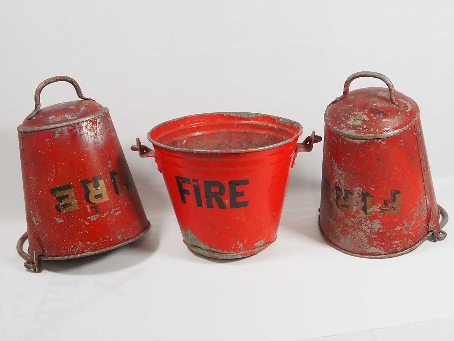 Vintage Fire buckets (3)