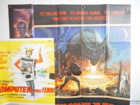 A group of three science fiction film posters comprising DRAGON SLAYER (60" X 40") Artwork by