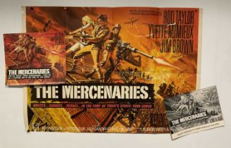 THE MERCENARIES (Dark of the Sun) (1968) - Art by Frank McCarthy, UK Quad film poster together