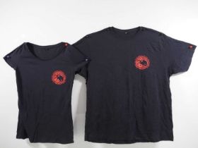 GAME OF THRONES - SEASON 6 - A pair of stunt crew 'MUD, BLOOD and THUDS' short sleeve t-shirts