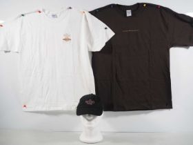 DA VINCI CODE: A group of three crew clothing items comprising: Cap, t-shirt (white, XL) and stunt