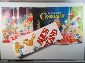 WALT DISNEY: ALICE IN WONDERLAND (1951 - 1978 re-release) UK Quad film posters - main design and