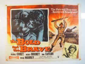 THE BOLD AND THE BRAVE (1956) - UK Quad film poster