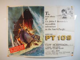 PT 109 (1963) Art by Frank McCarthy - UK Quad film poster - folded