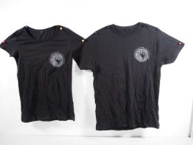 GAME OF THRONES - SEASON 5 - A pair of stunt crew 'FIRE AND BLOOD DEPARTMENT' short sleeve t-