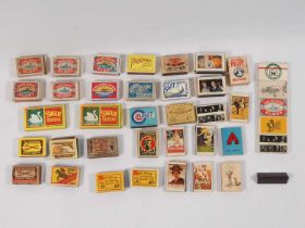 Selection of miscellaneous matchboxes mostly empty. Unopened pack of 5 matchboxes entitled 'Great