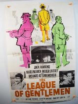 THE LEAGUE OF GENTLEMEN (1960) - British One Sheet film poster featuring art of gangsters with Tommy