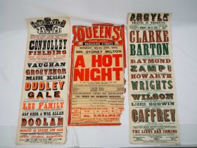 Victorian and Edwardian theatre posters; Prince of Wales Theatre, 1887, Argyle Theatre of Varieties,