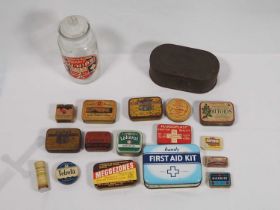 A collection of 1960's Medicinal tins of various shapes and sizes; (18)