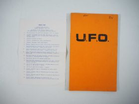 U.F.O. Gerry Anderson 'The Ordeal' original script dated 25th July 1969 to the front cover by Tony