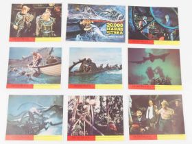 20,000 LEAGUES UNDER THE SEA (1955 - 1976 release) A set of 8 UK Front of House cards together