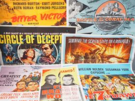 A small quantity of War film UK Quad posters to include THE GUNS OF NAVARONE (1961), THE 7TH DAWN (
