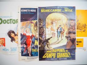 A group of UK film posters for various comedy films comprising: DOCTOR IN CLOVER (1966) (Quad