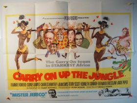 CARRY ON UP THE JUNGLE (1970) Fratini Art - UK Quad film poster - folded