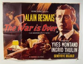 THE WAR IS OVER (1966) Payne Art - Alain Resnais - GALA films - UK Quad film poster - folded