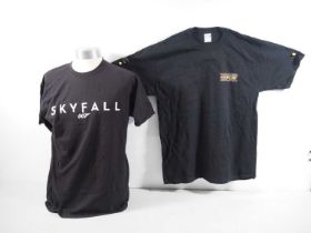 JAMES BOND: SKYFALL - A pair of crew clothing t-shirts comprising: - 2nd Unit (L) Stunt Crew (L) -