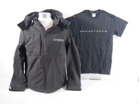 PROMETHEUS - A pair of crew clothing items comprising Stunt Crew 2011 Shell Jacket (L) and short