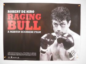 RAGING BULL (1980) - A UK Quad movie poster for the Martin Scorsese film featuring Robert De