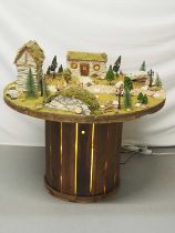 Nick Zammeti cable reel table top model hamlet diorama - Nick says 'How can you make a Miniature