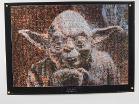 STAR WARS: A Commercial 21" x 36" poster (1997) featuring a photomosaic image of YODA by Robert