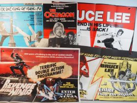 A group of four martial arts film related double bill UK Quad film posters comprising: THE DRAGON